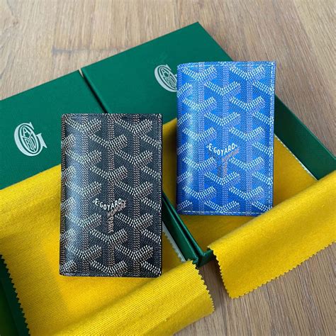 goyard mens card holder blue|goyard saint pierre card holder.